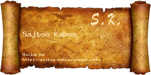 Sajtos Kabos névjegykártya
